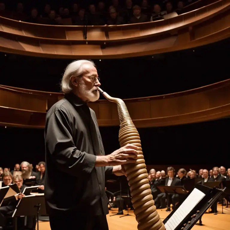 Visual representation of "serpent" - An old musical wind instrument curved somewhat like a snake.