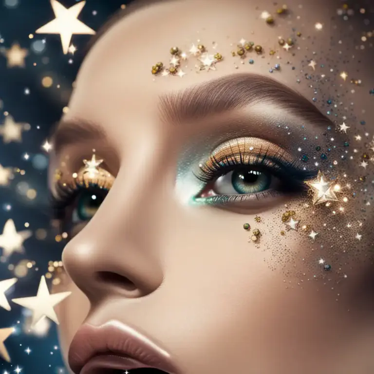 Visual representation of "starry" - Having a shining quality or giving a bright impression