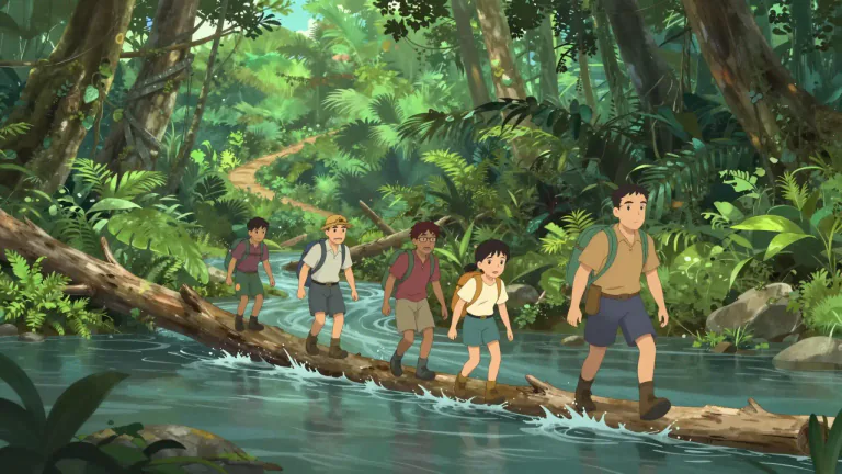 Visual representation of "traverse" - To move across, over, or through something, especially an area of land or sea