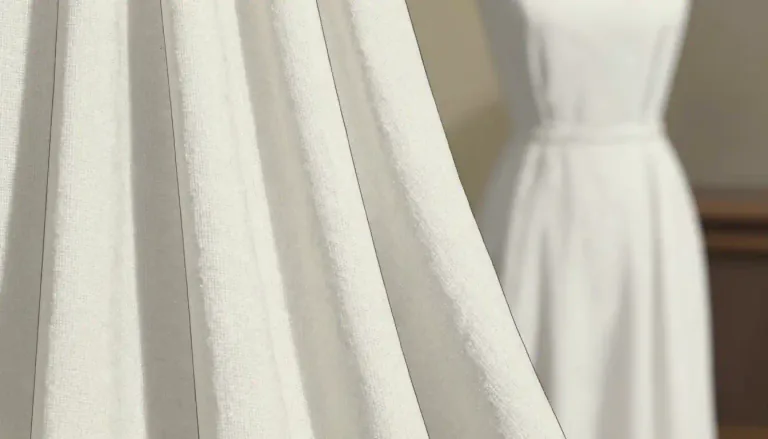 Visual representation of "cambric" - A light, closely woven white linen or cotton fabric