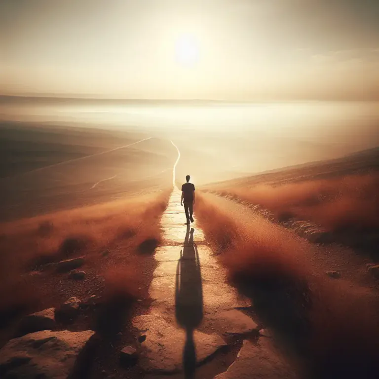 Visual representation of "go back" - To reconsider or think again about a past decision or statement