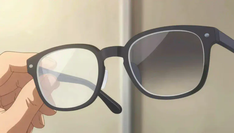 Visual representation of "photochromic" - A type of material that changes color or tint when exposed to light.