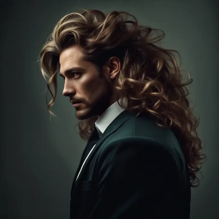 Visual representation of "thatch" - A thick mass of hair on a person's head.