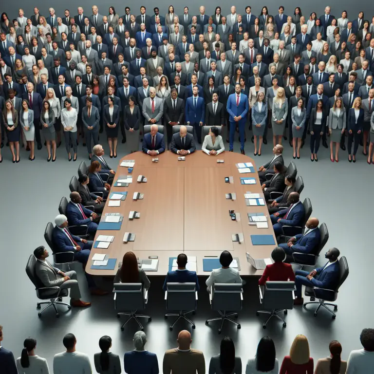 Visual representation of "oligarchy" - A small group controlling a society or organization