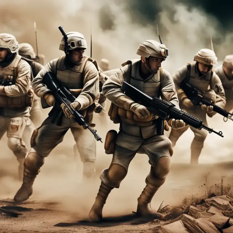 Visual representation of "close ranks" - In military terms, to move the soldiers closer together to resist an attack.