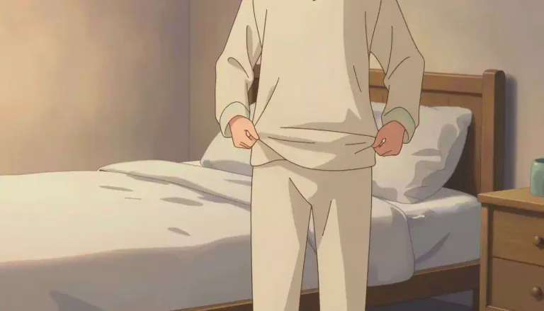Visual representation of "pyjama" - A soft cloth clothing that people wear in bed or while resting at home.