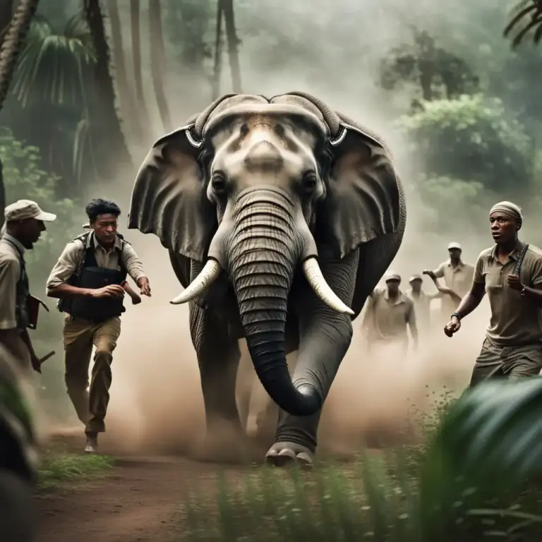 Visual representation of "rogue" - An animal, especially an elephant, that lives apart from its group and may be dangerous