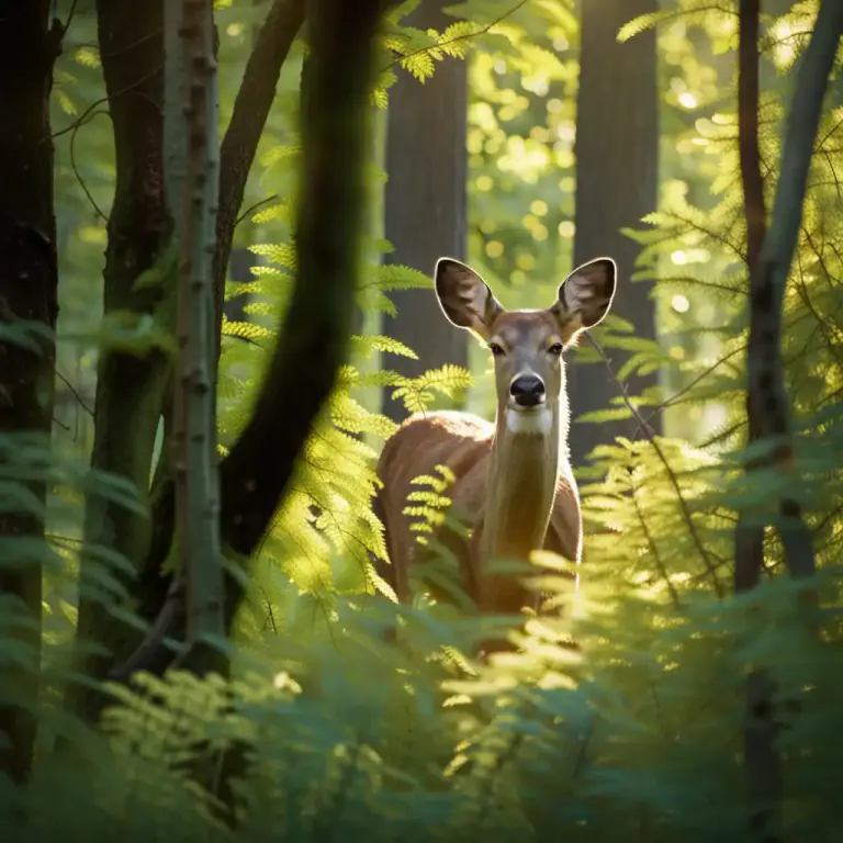 Visual representation of "covert" - A thicket providing cover for wild animals.