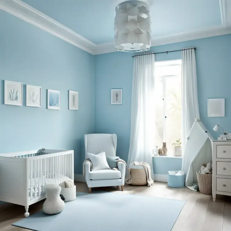Visual representation of "baby blue" - A light shade of blue, almost like the blue sky.