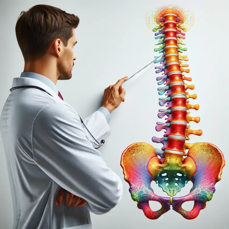 Visual representation of "segmental" - In anatomy, related to the sections or segments of a whole structure.