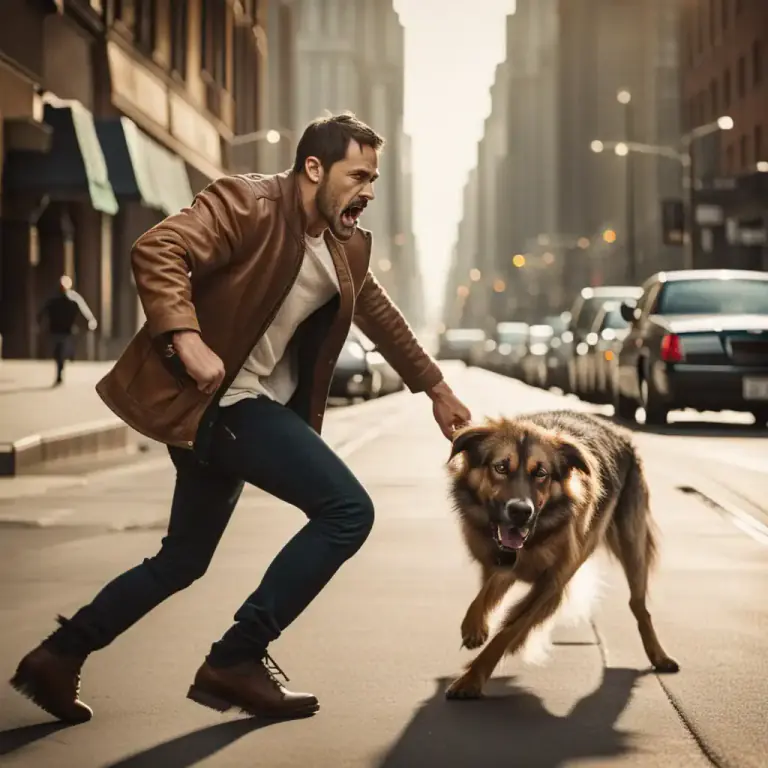 Visual representation of "fight off" - To use physical force to stop someone or something from harming you
