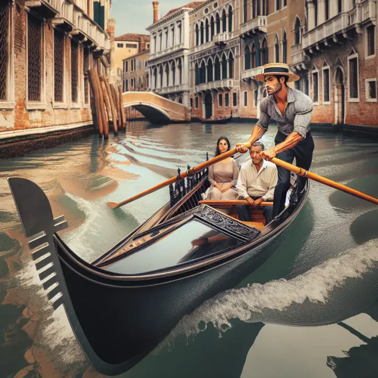 Visual representation of "gondolier" - A person who rows a specific kind of boat called a gondola, especially in Venice, Italy.