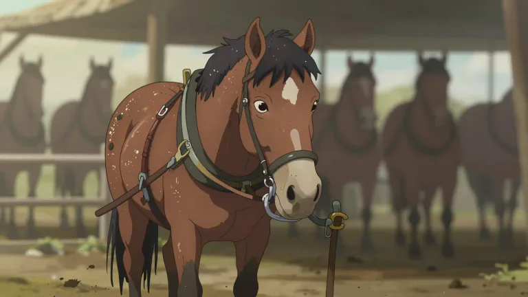 Visual representation of "jade" - A worn-out, overworked horse.