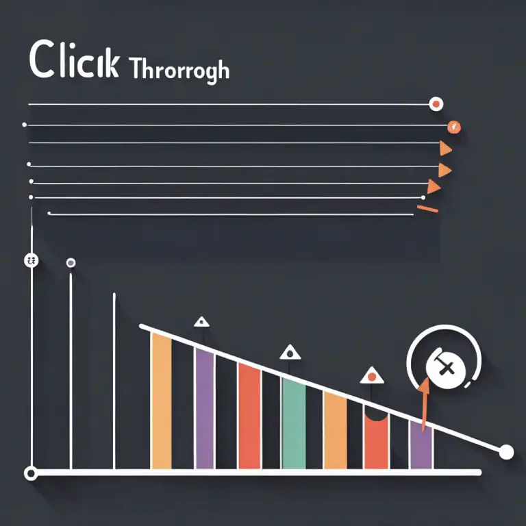 Visual representation of "click through" - A measure of how often people who see an online advertisement or receive an email choose to read more by clicking on a link or other element.