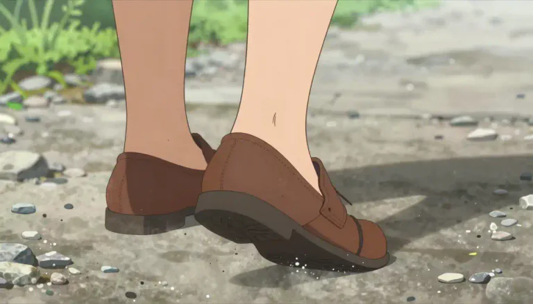 Visual representation of "scuff" - To scrape or graze your feet along the ground while walking or running
