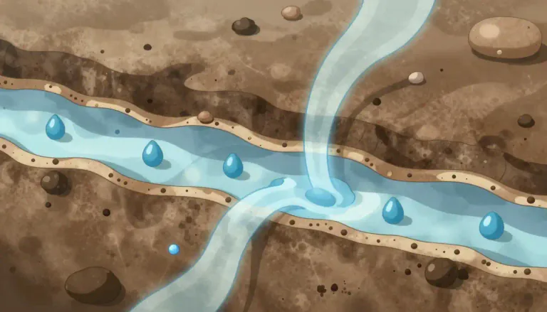 Visual representation of "permeability" - The ability of a material or membrane to allow liquids or gases to pass through it.