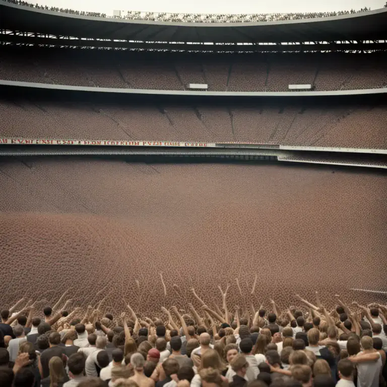 Visual representation of "spill out" - To come out of a place in large numbers.