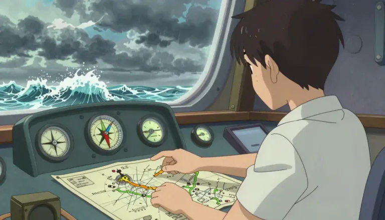 Visual representation of "navigator" - The person who decides the route for a ship or an aircraft