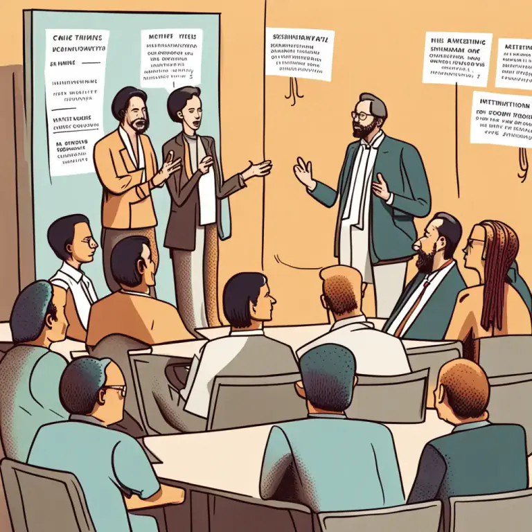 Visual representation of "in the foreground" - Most important, or receiving the most attention in a situation or discussion.