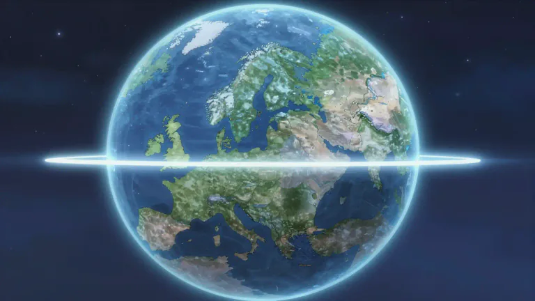 Visual representation of "hemisphere" - Half of the celestial sphere, above or below the celestial equator