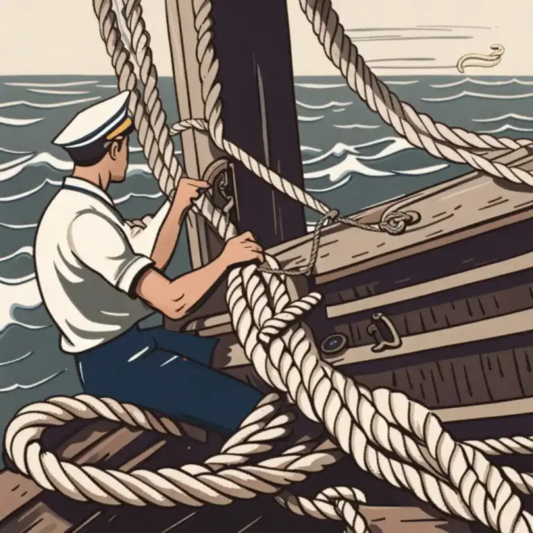 Visual representation of "pay out" - To let out or unwind (a rope or line) from a reel, especially gradually