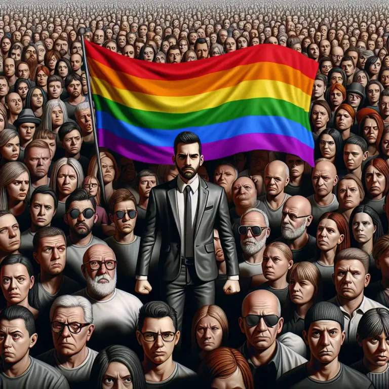 Visual representation of "sodomite" - An insulting term used to label someone as immoral or disgusting, usually associated with homosexuality.