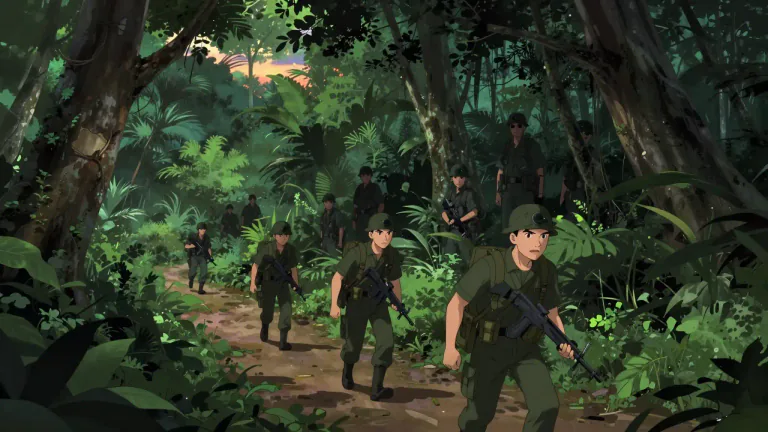 Visual representation of "charlie" - A slang term used to refer to the Viet Cong in the Vietnam War.
