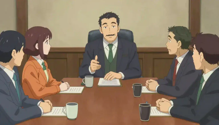Visual representation of "chairman" - The person in charge of a meeting or an organization
