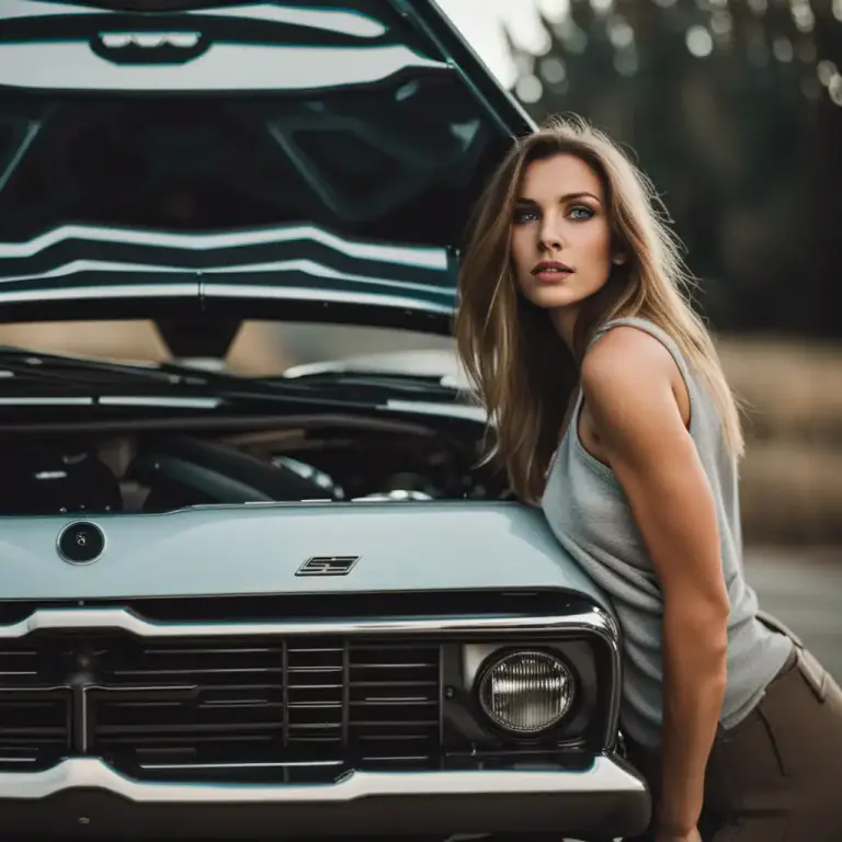 Visual representation of "hood" - The top part covering an engine in a vehicle