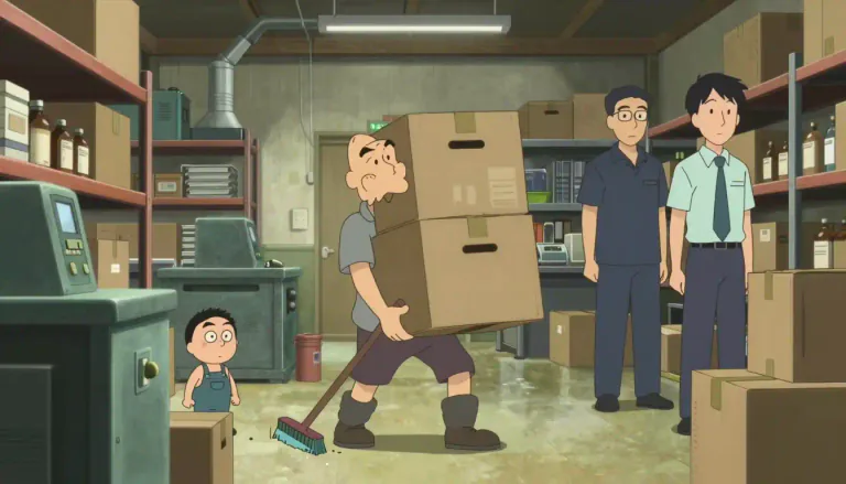 Visual representation of "peon" - A low-level worker who does unskilled work.