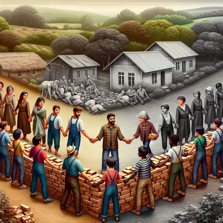 Visual representation of "band" - To come together as a group to achieve a goal