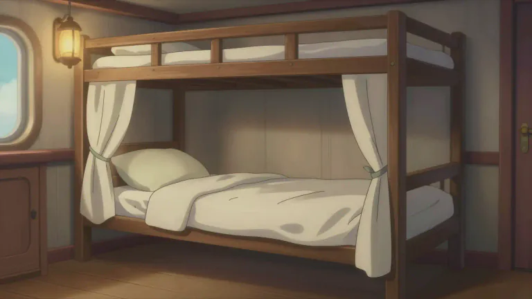 Visual representation of "berth" - A place to sleep on a ship, train, or other form of transport.