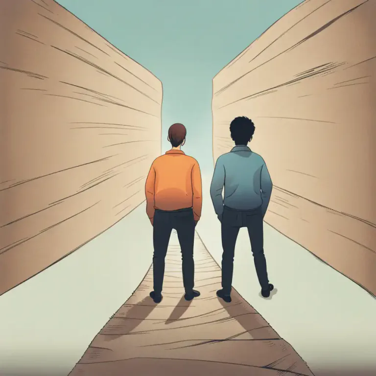Visual representation of "be with me/you" - Be on my side or your side.
