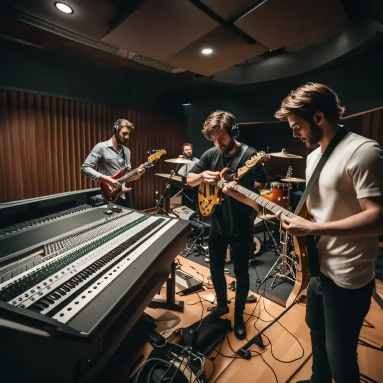 Visual representation of "studio" - A place where people go to record music or film.
