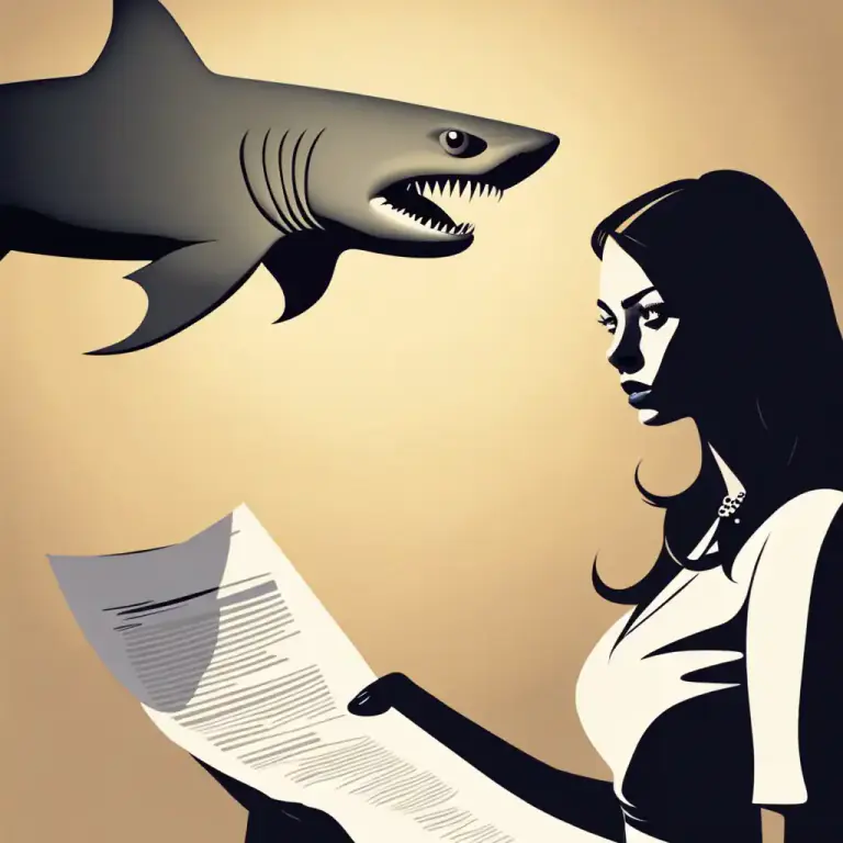 Visual representation of "predatory" - Relating to a predatory loan or lenders, which are not fair or legal.