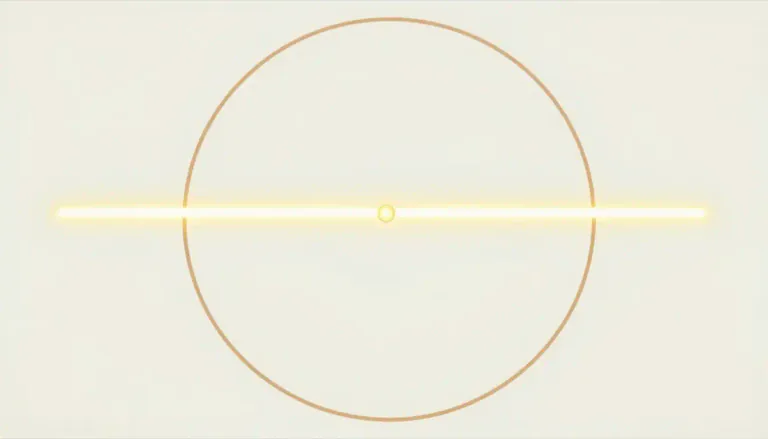 Visual representation of "diameter" - The distance or line through the center of something from one side to the other.