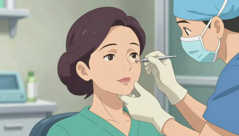Visual representation of "facelift" - A surgical procedure to make a person's face appear younger.