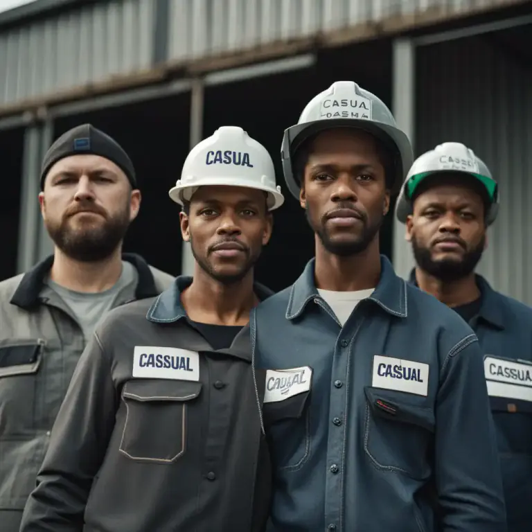 Visual representation of "casual" - A person who is employed only when needed
