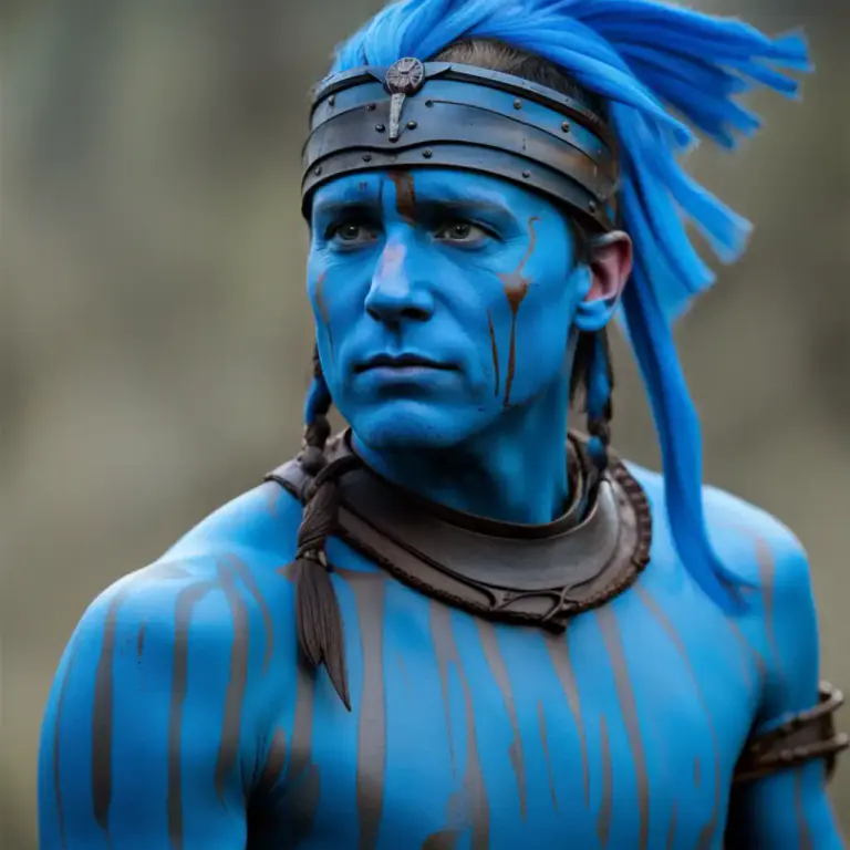 Visual representation of "woad" - The blue dye made from this plant.
