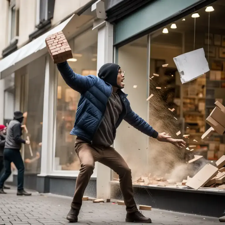 Visual representation of "hurtle" - To throw something with a lot of force