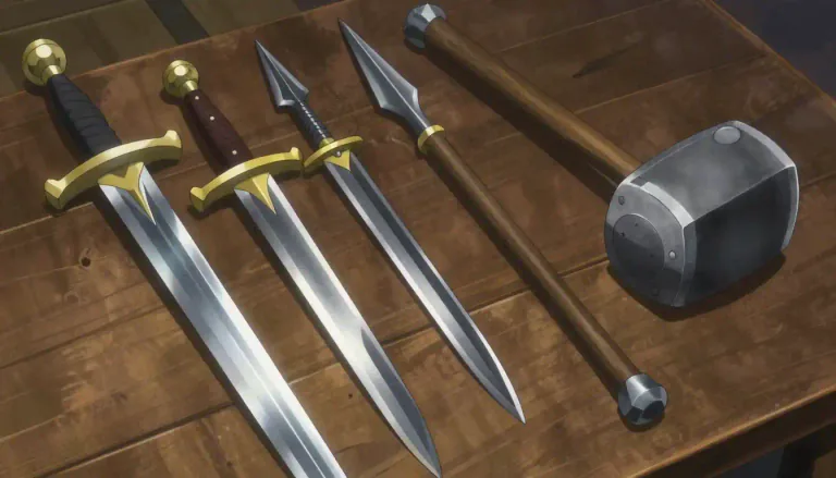 Visual representation of "weapon" - An object used to harm or kill people or animals, or to destroy something.