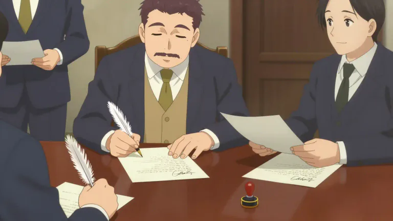 Visual representation of "signatory" - A person who has signed an agreement or document.