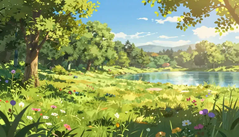 Visual representation of "summertime" - The season between spring and autumn when the weather is warmest.