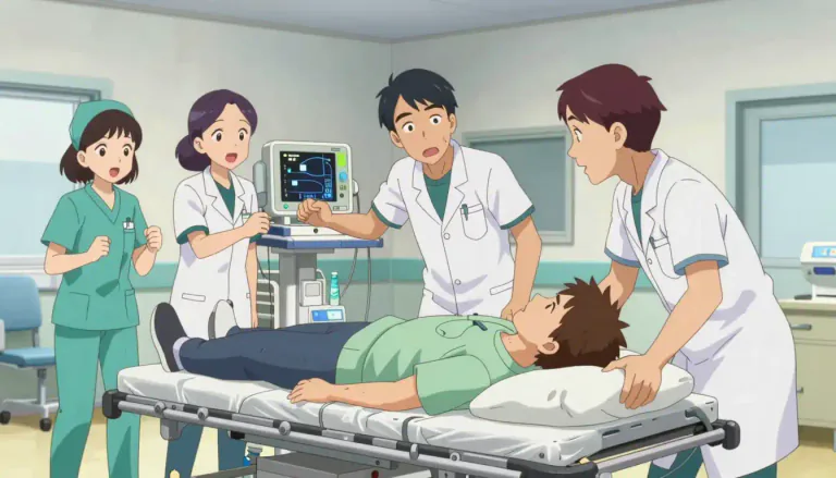 Visual representation of "ictus" - A sudden attack, stroke, or seizure, in medical terms.