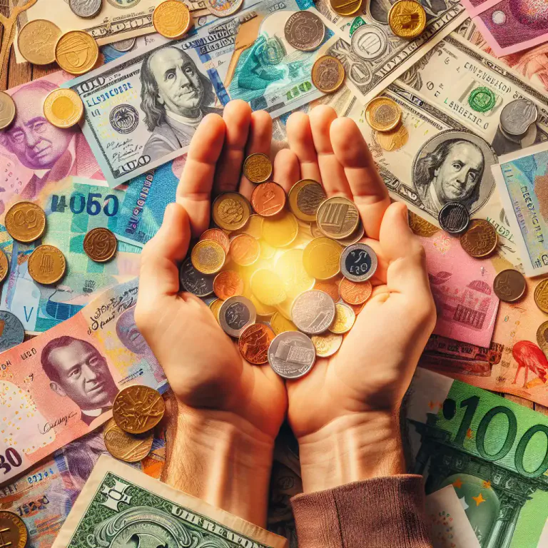 Visual representation of "denomination" - The face value of a banknote, coin, or stamp