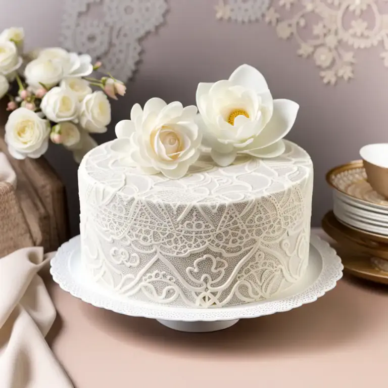 Visual representation of "lacy" - Covered with or resembling lace, delicate and intricate.