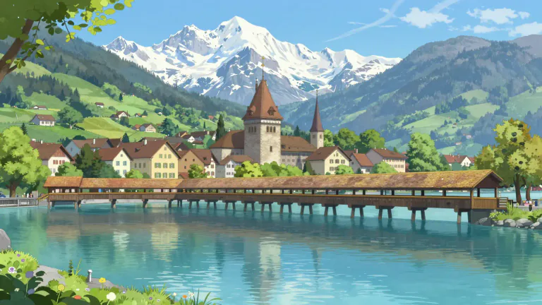 Visual representation of "lucerne" - Lucerne is a city in central Switzerland located on Lake Lucerne, surrounded by mountains known for its scenic beauty.