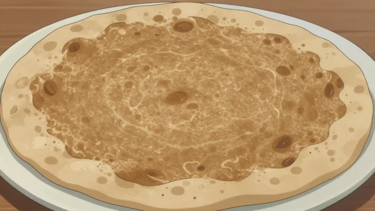 Visual representation of "injera" - Injera is a type of Ethiopian flatbread made from fermented teff flour, known for its unique taste and texture.