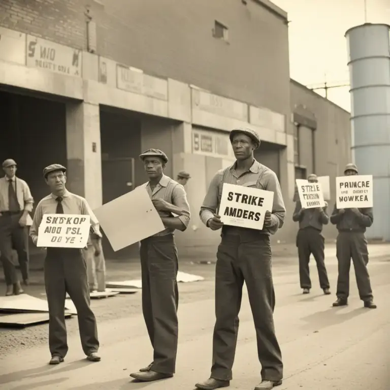 Visual representation of "stay out" - To abstain from participating in a strike or dispute.