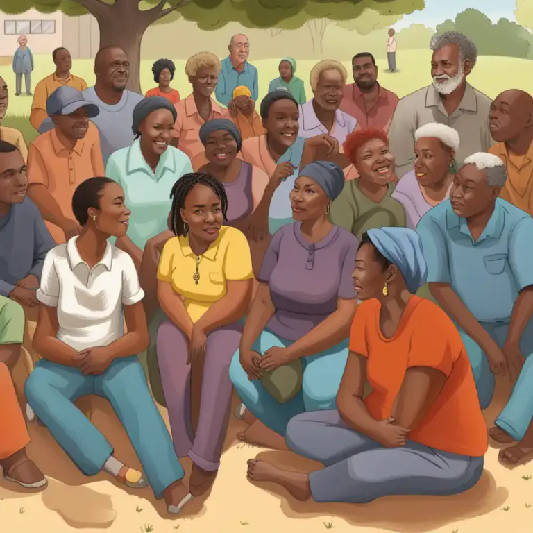Visual representation of "on the ground" - Originating from or based in a particular area or community